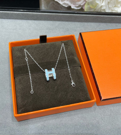 [⭐Renara]POP H SKY BLUE NECKLACE