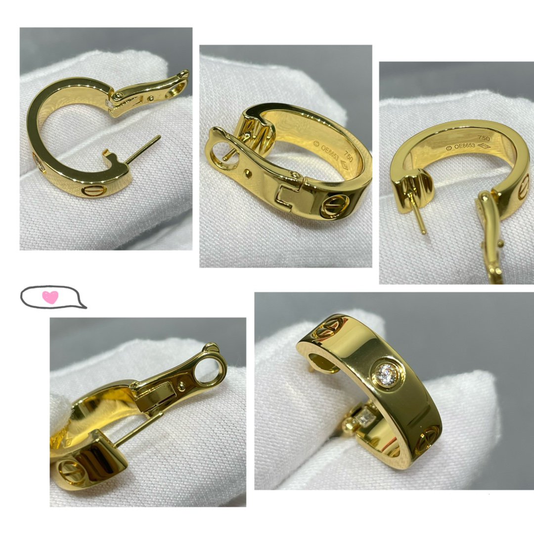 [⭐Renara]LOVE 5.5MM 1 DIAMOND EARRINGS