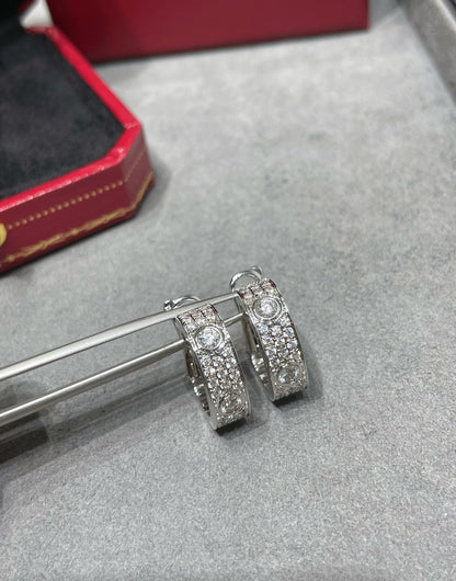 [⭐Renara]LOVE 5.5MM DIAMOND PAVED EARRINGS