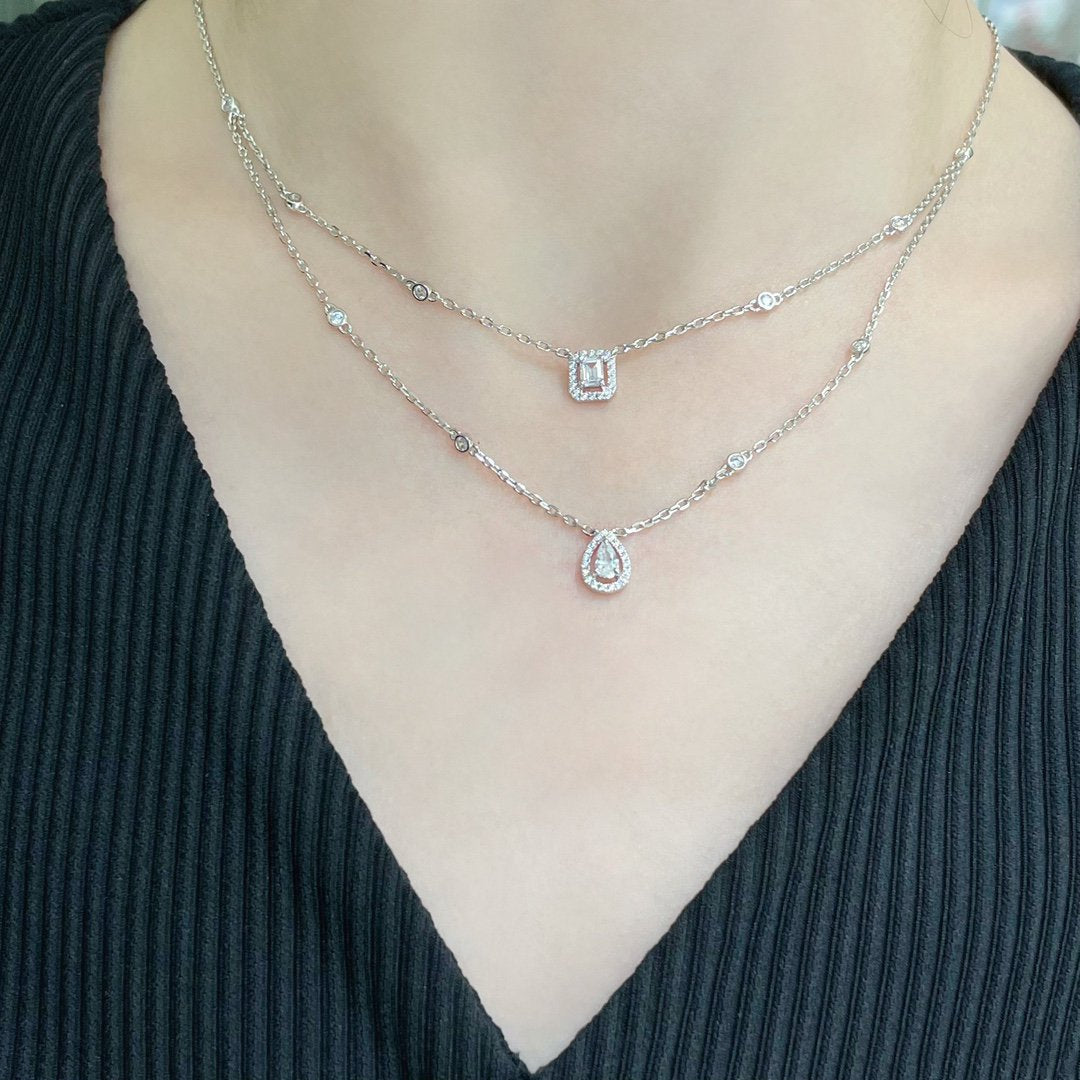 [⭐Renara]MY TWIN 2 ROW DIAMOND NECKLACE