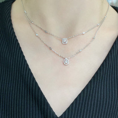 [⭐Renara]MY TWIN 2 ROW DIAMOND NECKLACE