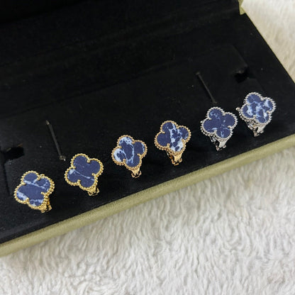 [⭐Renara]CLOVER PIETERSITE MEDIUM STUD EARRINGS