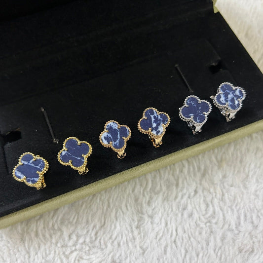 [⭐Renara]CLOVER PIETERSITE MEDIUM STUD EARRINGS