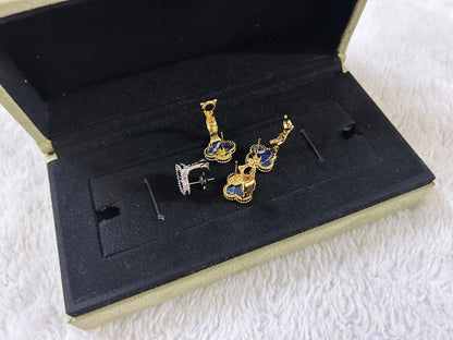 [⭐Renara]CLOVER PIETERSITE MEDIUM STUD EARRINGS