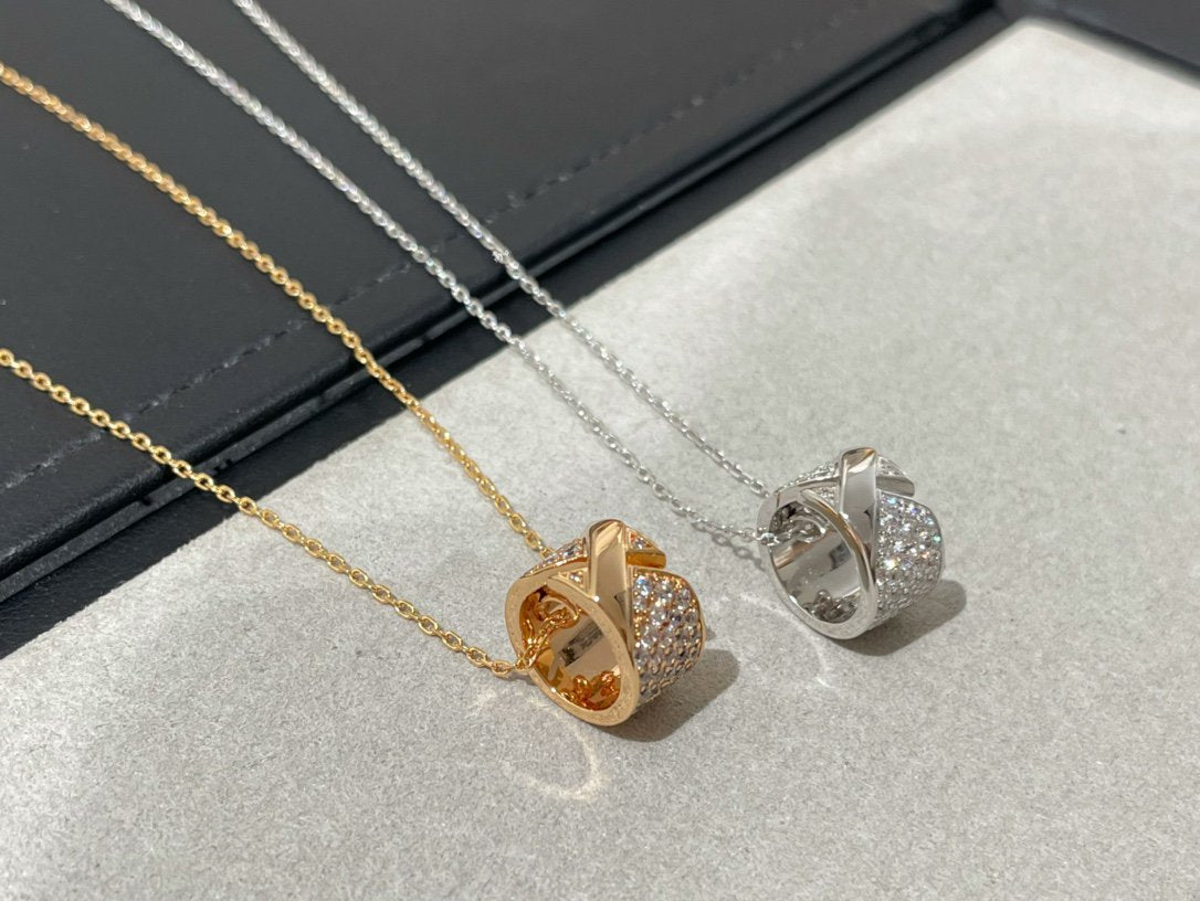 [⭐Renara]LIENS EVIDENCE DIAMOND PAVED NECKLACE