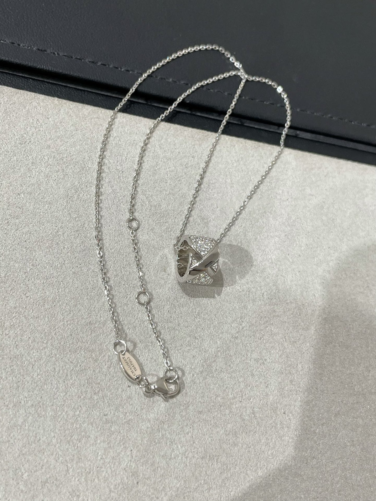 [⭐Renara]LIENS EVIDENCE DIAMOND PAVED NECKLACE