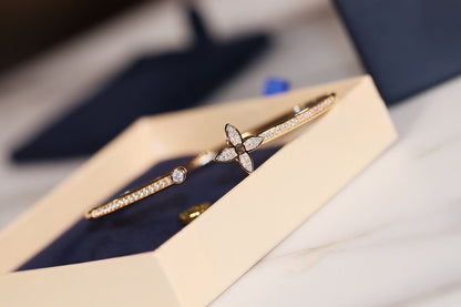[⭐Renara]IDYLLE GOLD OPEN BRACELET DIAMOND PAVED
