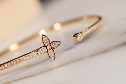 [⭐Renara]IDYLLE GOLD OPEN BRACELET DIAMOND PAVED