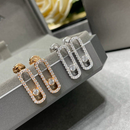 [⭐Renara]MOVE UNO STUD DIAMOND PAVED EARRINGS