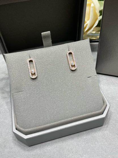 [⭐Renara]MOVE UNO STUD DIAMOND PAVED EARRINGS