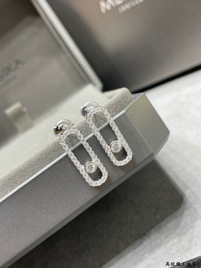[⭐Renara]MOVE UNO STUD DIAMOND PAVED EARRINGS