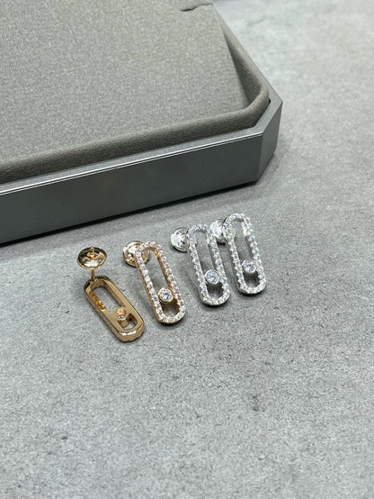 [⭐Renara]MOVE UNO STUD DIAMOND PAVED EARRINGS