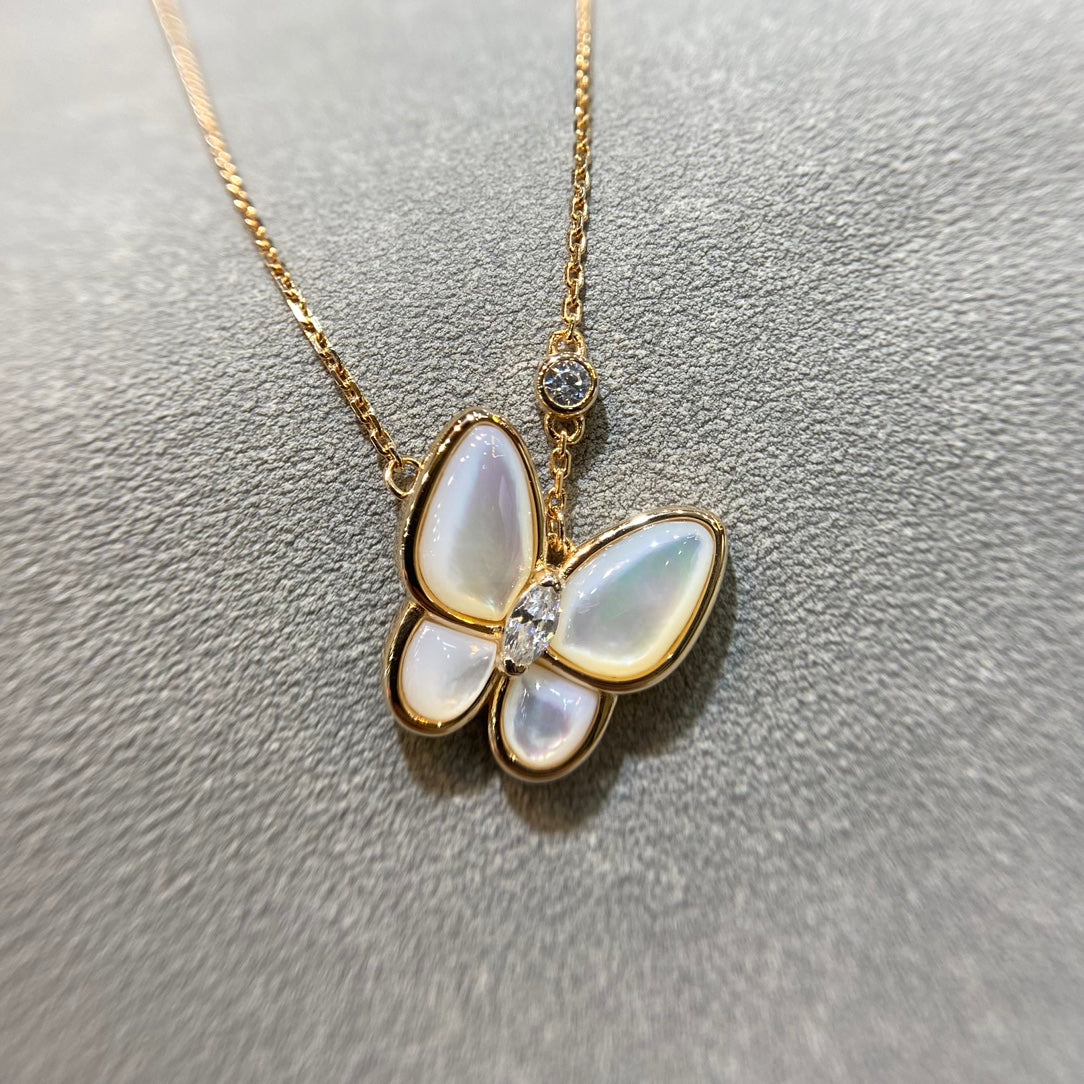 [⭐Renara]BUTTERFLY MOP DIAMOND NECKLACE