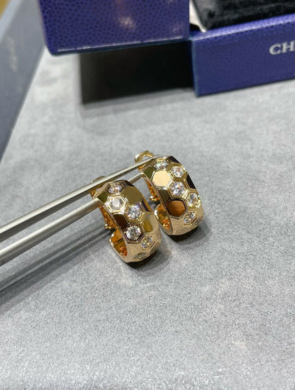 [⭐Renara]BEE LOVE DIAMOND HOOP EARRINGS