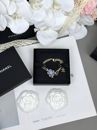 [⭐Renara]VOLTE New Blue Floral Double-Layer Bracelet