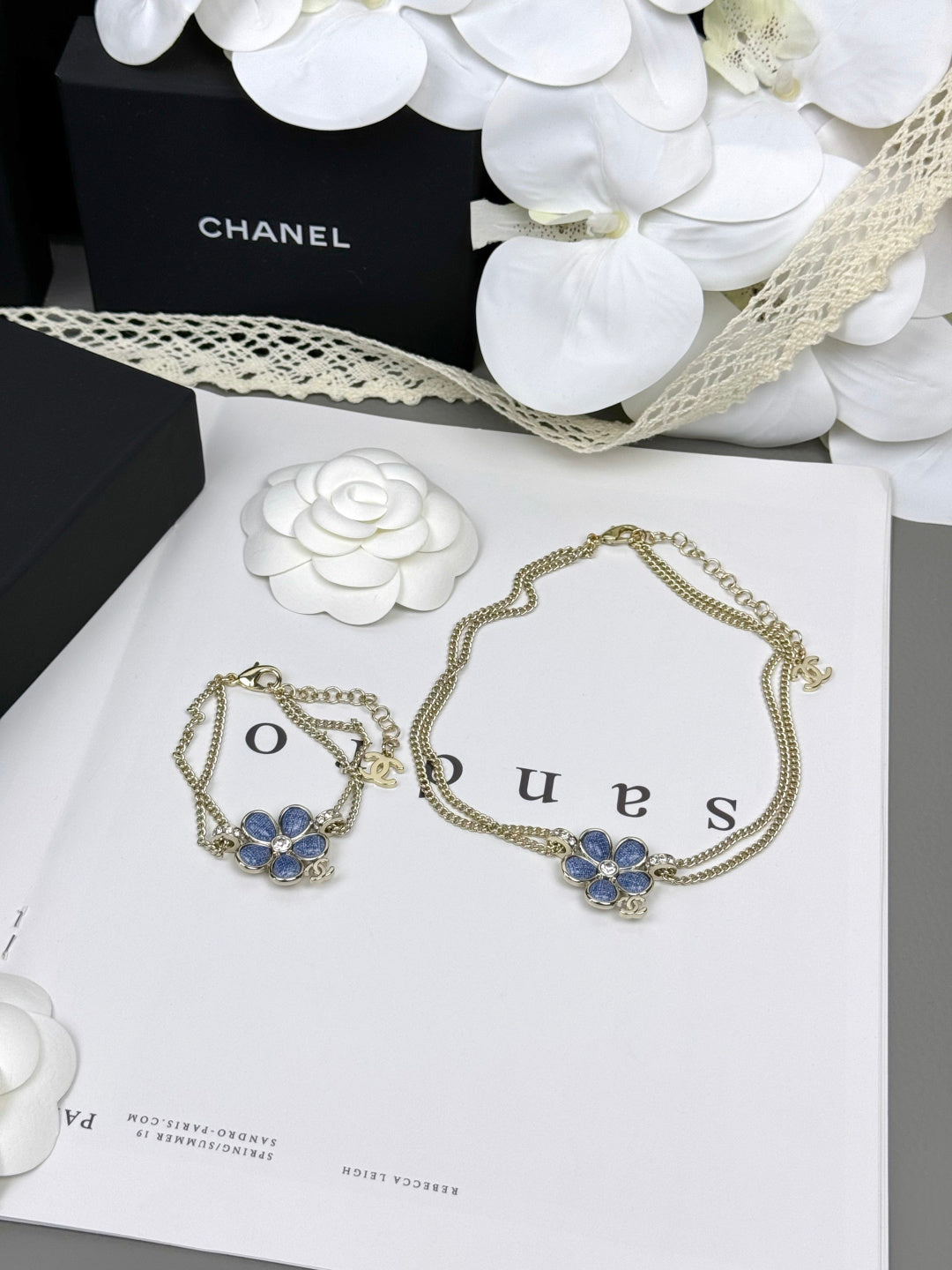 [⭐Renara]VOLTE New Blue Floral Double-Layer Bracelet