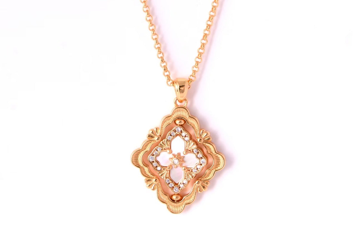 [⭐Renara] B.C.L ENAMEL ROTATING SINGLE-DIAMOND NECKLACE（Various colors）