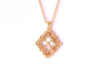 [⭐Renara] B.C.L ENAMEL ROTATING SINGLE-DIAMOND NECKLACE（Various colors）