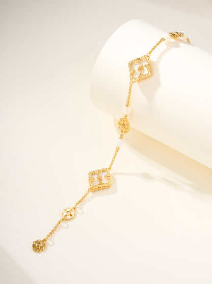 [⭐Renara]B.C.L ENAMELED Three-Flower Bracelet（Trumpet)