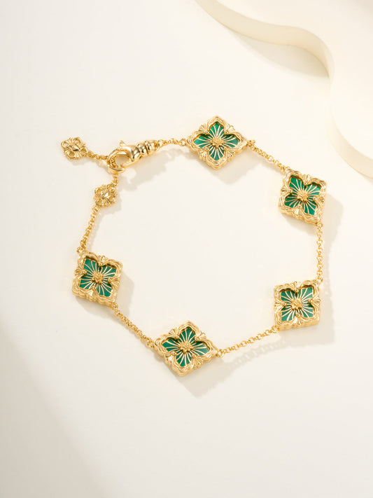 [⭐Renara]B.C.L ENAMELED Five-Flower Bracelet（Various Colors)