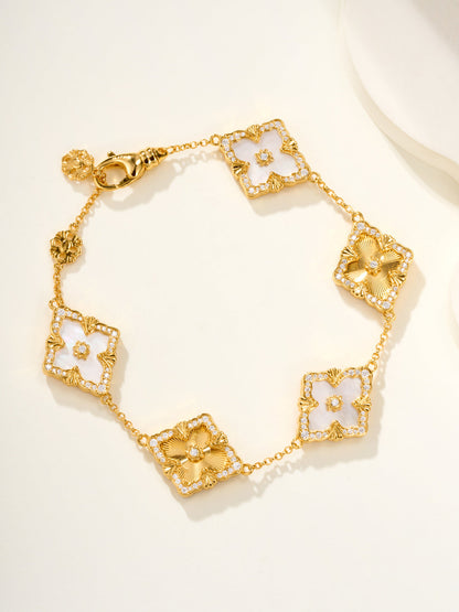 [⭐Renara]B.C.L ENAMELED Five-Flower Bracelet（Various Colors) BIG SIZE