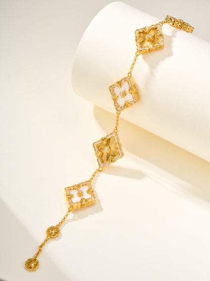 [⭐Renara]B.C.L ENAMELED Five-Flower Bracelet（Various Colors) BIG SIZE