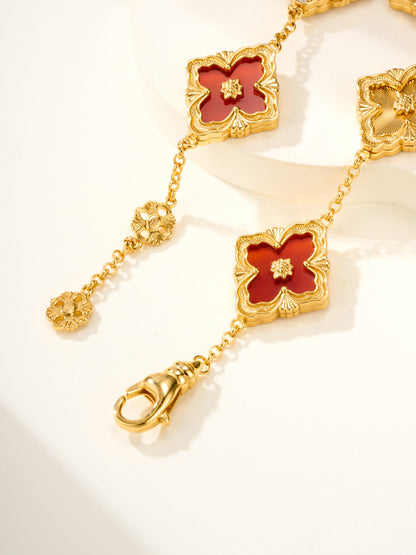 [⭐Renara]B.C.L ENAMELED Five-Flower Bracelet（Various Colors) BIG SIZE