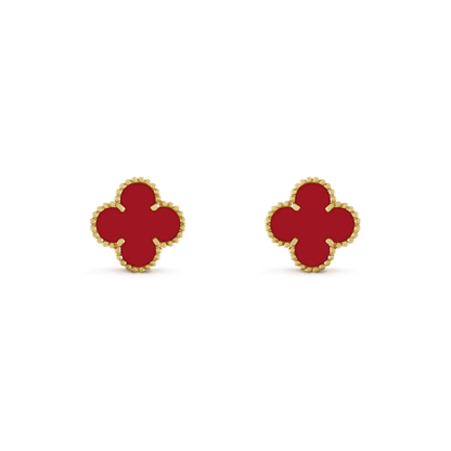 [⭐Renara]CLOVER MINI 9.5MM CARNELIAN EARRINGS