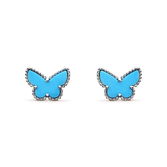 [⭐Renara]BUTTERFLY TURQUOISE EARRINGS SILVER