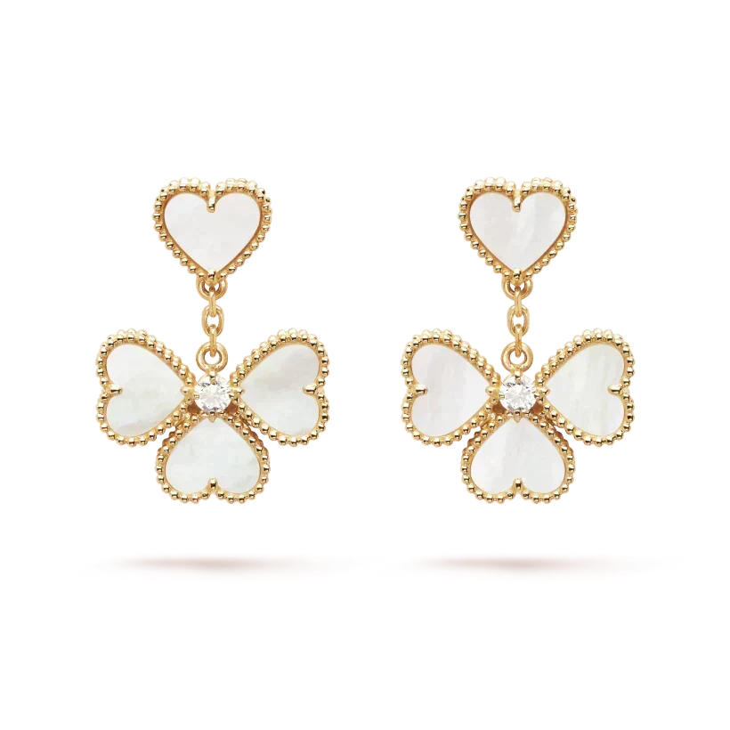 [⭐Renara]CLOVER SWEET WHITE MOP EARRINGS