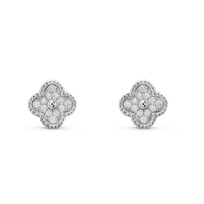 [⭐Renara]CLOVER MINI DIAMOND STUD EARRINGS