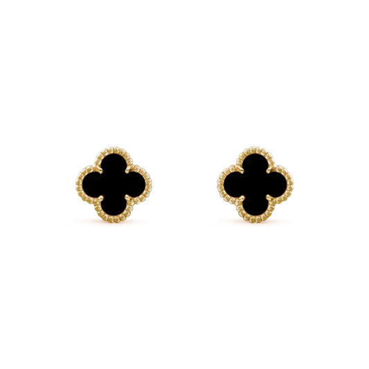 [⭐Renara]CLOVER MINI 9.5MM BLACK MOP EARRINGS