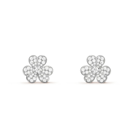 [⭐Renara]CLOVER COMOS DIAMOND EARRINGS SILVER