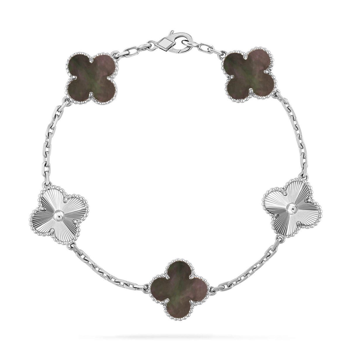 [⭐Renara] CLOVER 5 MOTIF GRAY MOP BRACELET COLLECTION