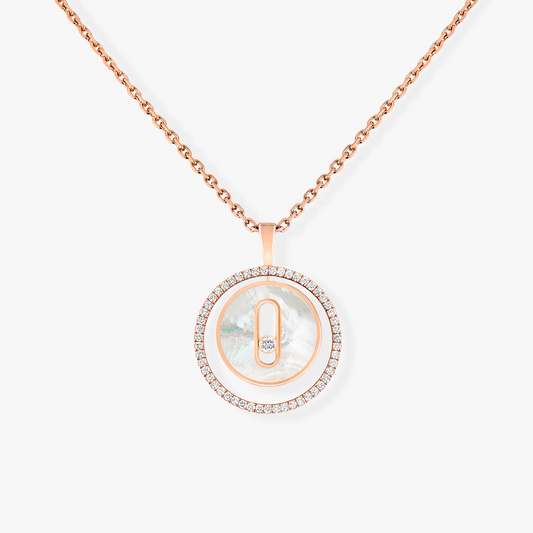 [⭐Renara]Demo MOVE 1 DIAMOND WHITE MOTHER OF PEARL PINK GOLD DIAMOND NECKLACE