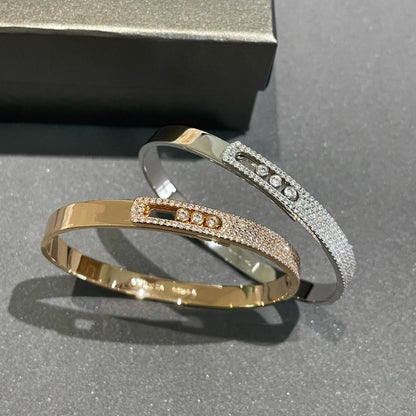 [⭐Renara]Move Noa Rose Gold Pavé Diamond Bangle Bracelet