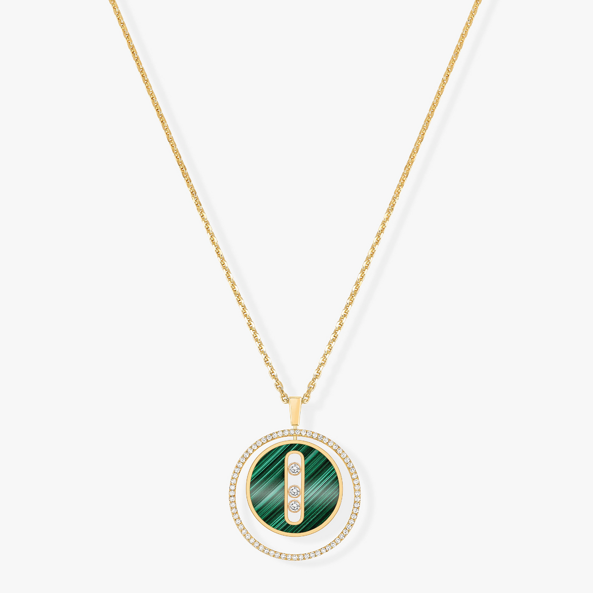[⭐Renara]Demo MOVE 3 DIAMOND MALACHITE GOLD DIAMOND NECKLACE