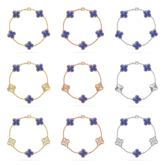 [⭐Renara]CLOVER 5 MOTIF BLUE VEINS BRACELET COLLECTION