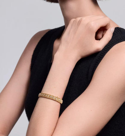 [⭐Renara]2026 WOVEN-PATTERN BRACELET SET WITH FULL DIAMOND INLAY THREE-COLORS