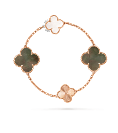 [⭐Renara]DETACHABLE CLOVER 15(11+4) FLOWER SILVER NECKLACE SET