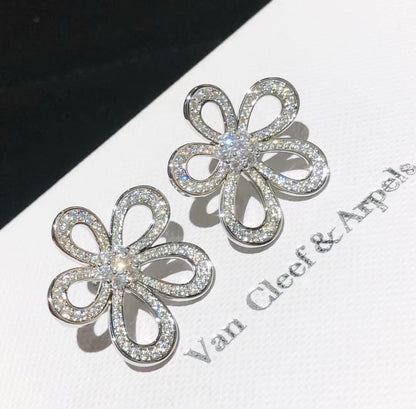 [⭐Renara]FLOWERLACE EARRINGS FULL DIAMONDS