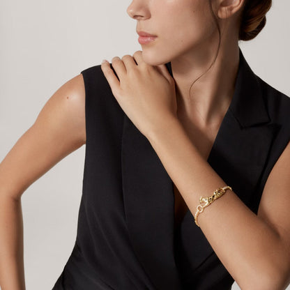 [⭐Renara]PANTHERE HALF DIAMOND ON CHAIN BRACELET