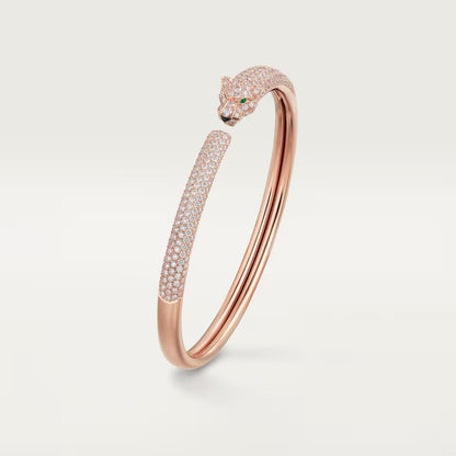 [⭐Renara]PANTHERE FULL DIAMOND OPEN BRACELET