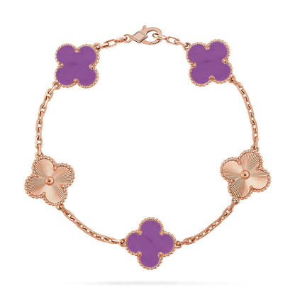 [⭐Renara] CLOVER 5 MOTIF VIOLET BRACELET COLLECTION