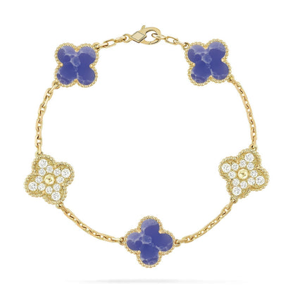 [⭐Renara]CLOVER 5 MOTIF BLUE VEINS BRACELET COLLECTION