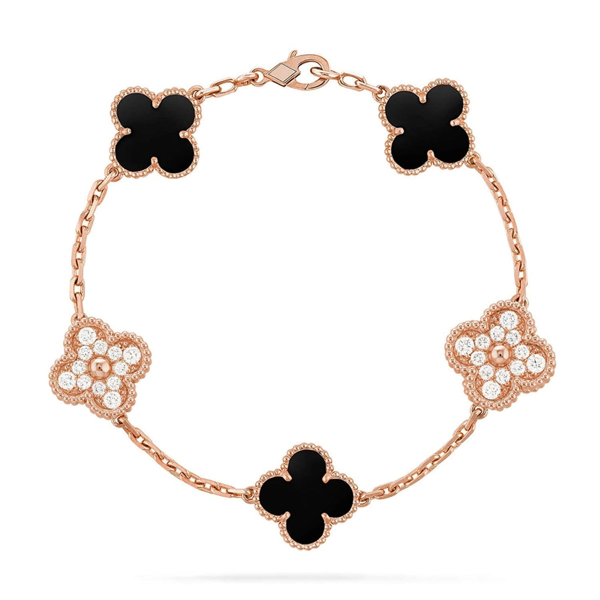 [⭐Renara] CLOVER 5 MOTIF ONYXS BRACELET COLLECTION