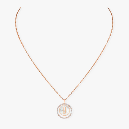 [⭐Renara]Demo MOVE 1 DIAMOND WHITE MOTHER OF PEARL PINK GOLD DIAMOND NECKLACE