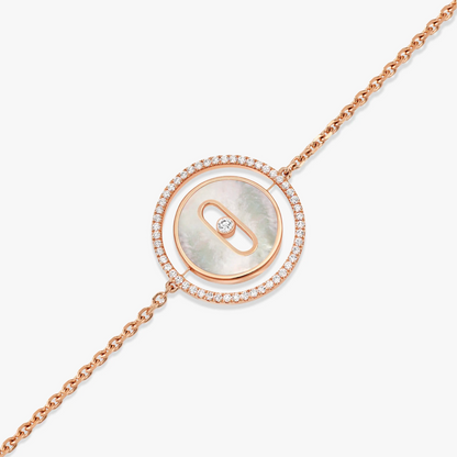 [⭐Renara]Demo MOVE WHITE MOTHER OF PEARL PINK GOLD DIAMOND BRACELET