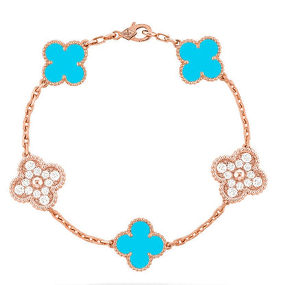 [⭐Renara] CLOVER 5 MOTIF TURQUOISE BRACELET COLLECTION