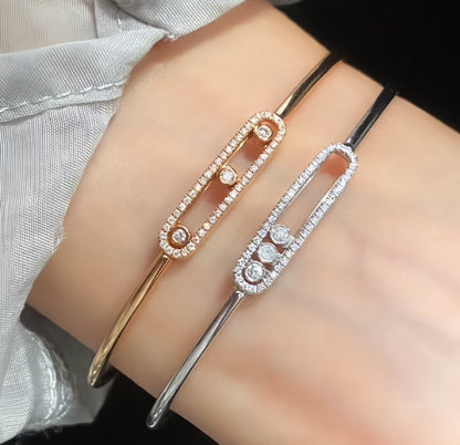 [⭐Renara]Move Pavé Diamond Bangle Bracelet M